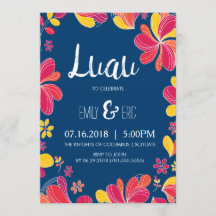 Luau Invite - Hawaiianische Tropische Party Einlad