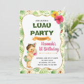 Luau Kind-Geburtstagsfeier Einladung (Stehend Vorderseite)