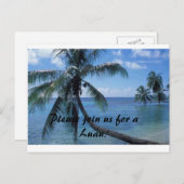 Luau laden einladungspostkarte (Vorne/Hinten)