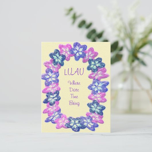 Luau Lei Postkarte (Stehend Vorderseite)