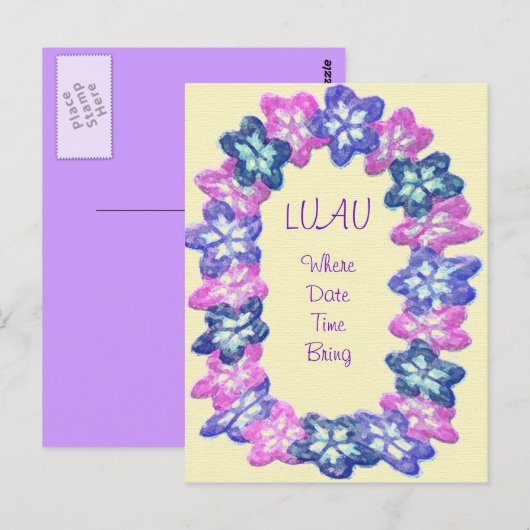 Luau Lei Postkarte (Vorne/Hinten)