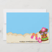Luau mit Kindern und Tiki zum Geburtstag Einladung (Rückseite)