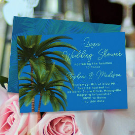 Luau Palm Trees Wedding Brautparty Einladung