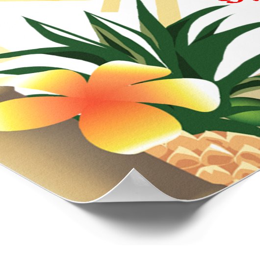 Luau Party Announcement Poster (Ecke)