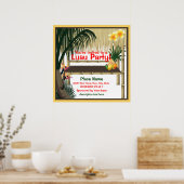 Luau Party Announcement Poster (Küche)