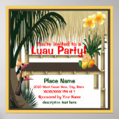 Luau Party Announcement Poster (Vorne)