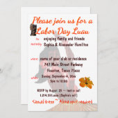 Luau Party Arbeitstag Barbeque Einladung (Vorne/Hinten)