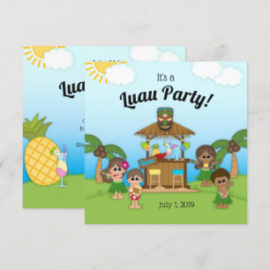 Luau Party Birthday GRILLEN Picnic Party Einladung