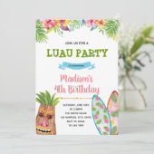 Luau Party Einladung (Stehend Vorderseite)