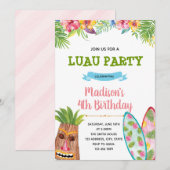 Luau Party Einladung (Vorne/Hinten)