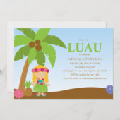 Luau | Party Einladung (Vorne/Hinten)