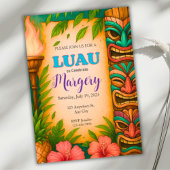 Luau Party Einladung, Editable Tropical Tiki Invi Einladung