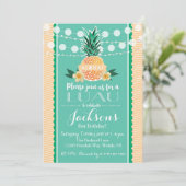 Luau Party Einladung für Geburtstag, Dusche etc. (Stehend Vorderseite)