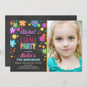Luau Party Einladung Tropischer Geburtstag Aloha (Vorne/Hinten)