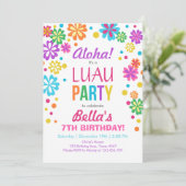 Luau Party Einladung Tropischer Geburtstag Aloha (Stehend Vorderseite)