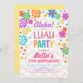 Luau Party Einladung tropischer Geburtstag Aloha (Vorne/Hinten)
