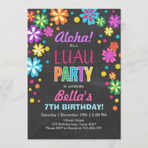 Luau Party Einladung Tropischer Geburtstag Aloha