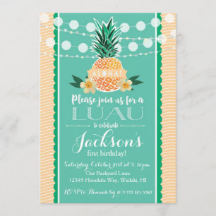 Luau-Party-Einladung zum Geburtstag, zur Babyparty Einladung