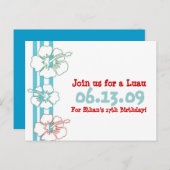 Luau Party Einladungen (Vorne/Hinten)