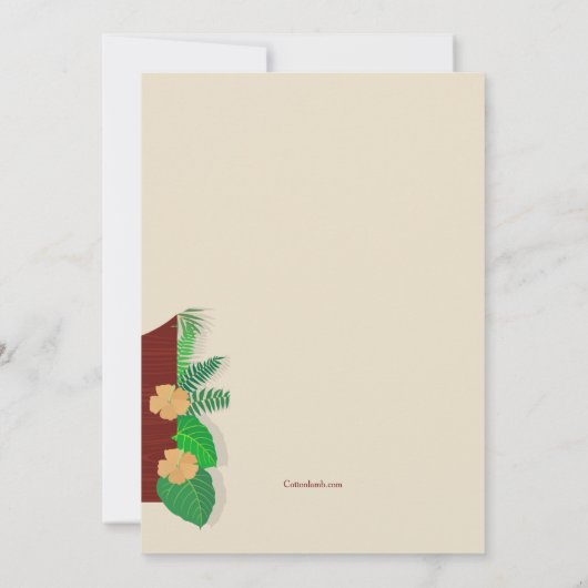 Luau Party Einladungen (Rückseite)