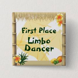 Luau Party First Place Limbo Dancer Award Button