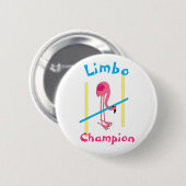 Luau Party Flamingo Limbo Champion 3" Button (Vorne & Hinten)