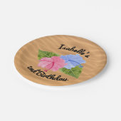 Luau Party Personalisierte Teller (Schrägansicht)