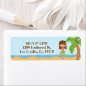 Luau Party Rücksendeadressen-Aufklebers (Insitu)