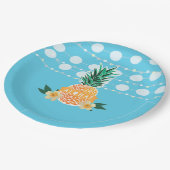 Luau Party-Teller Pappteller (Schrägansicht)