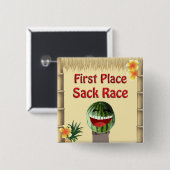 Luau Party Tiki Hütte 1 Place Watermelone Ristoran Button (Vorne & Hinten)