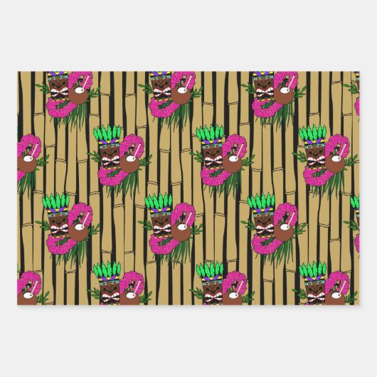 Luau Pattern Geschenkpapier Set (Vorderseite)
