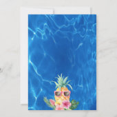Luau Pineapple Hawaiian Birthday Pool Party Einladung (Rückseite)