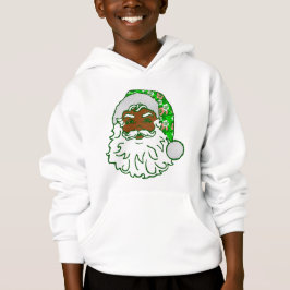 luau pink christmas hawaiian african black santa  hoodie