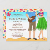 Luau Polterabend-Einladungs-Paare Einladung (Vorne/Hinten)