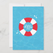 Luau Pool Party Einladung (Rückseite)