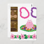 Luau Postkarte (Vorne/Hinten)