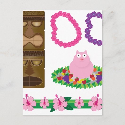 Luau Postkarte (Vorderseite)
