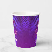 Luau Purple Palm Leaf Birthday Paper Cup Pappbecher (Links)
