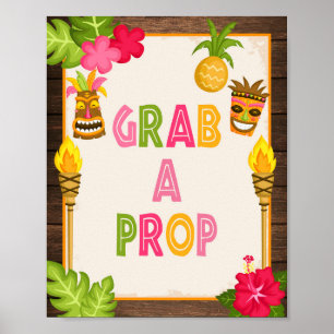 Luau-Requisiten-Schild Poster