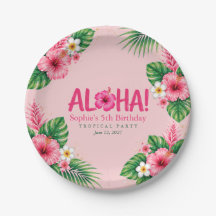 Luau Rosa Tropische Aloha-Geburtstagspapier
