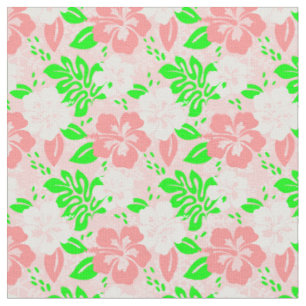 Luau rosa Weihnachten hawaiianische Hibiskus Blume Stoff
