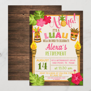 Luau-Ruhestandsfeier-Einladung Einladung