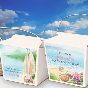 Luau Sommer Strand Lustig Meine Zeit Baby Shower Geschenkschachtel