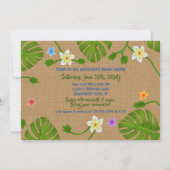 Luau Summer Party Tropical Frog Hawaiian Beach Fun Einladung (Rückseite)