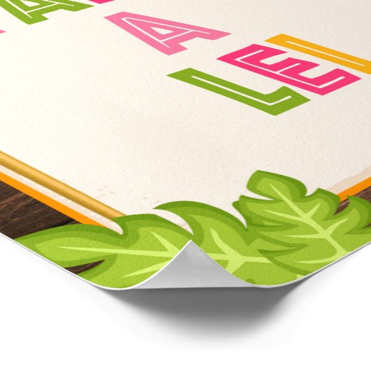 Luau Take a Lei Sign Poster (Ecke)