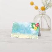 Luau Tented Food Cards Platzkarte (Rückseite)