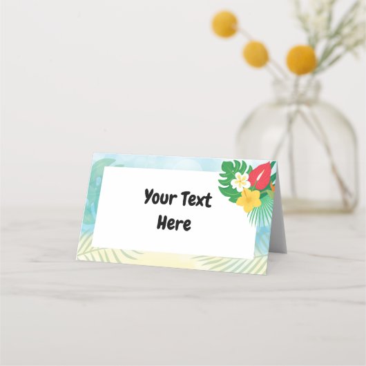 Luau Tented Food Cards Platzkarte (Vorderseite)