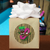 Luau Theme Runder Aufkleber