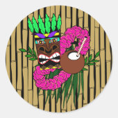 Luau Theme Runder Aufkleber (Vorderseite)