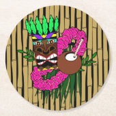 Luau Theme Runder Pappuntersetzer (Vorderseite)